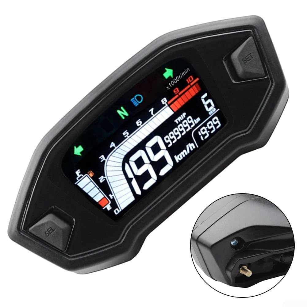 Contachilometri Induttivo LCD per Moto per atv Impermeabile Contachilometri