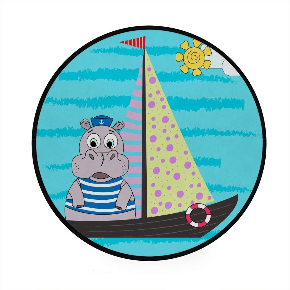 Tapis Chenhong Hippopotame plastique antidérapant entrée de bienvenue salle de bain 91cm
