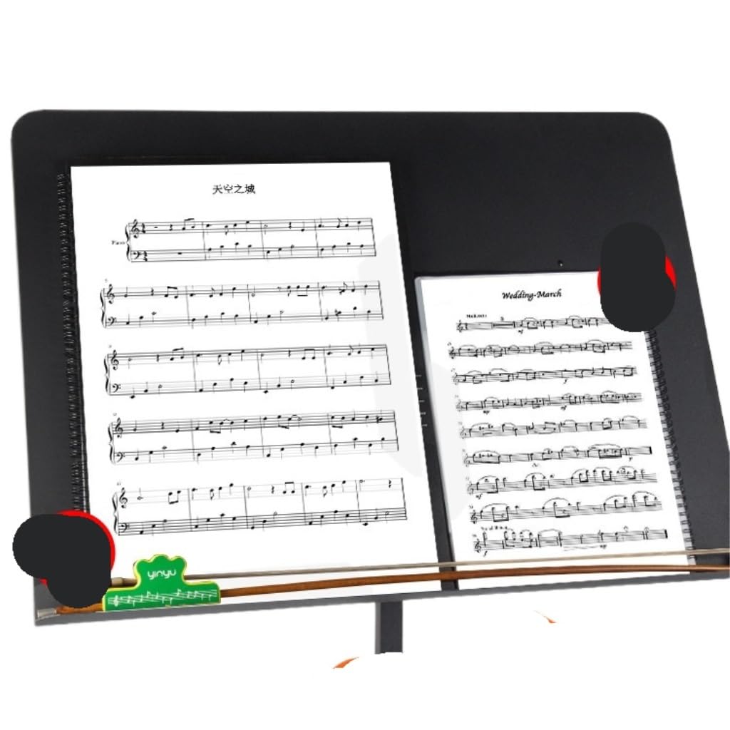 Soporte de música profesional ajustable para orquesta escolar, portátil, soporte de violín ajustable en altura para director, compositor, fácil de subir y bajar, conveniente para músicos