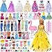 BARWA 16 Pack Doll Clothes and Accessories 10 PCS Fashion Dresses 3 PCS Wedding Gown Dresses 3 Sets Bikini Swimsuits for 11.5 inch Doll (A: 10Dresses + 3Wedding Gown + 3Swimsuits)