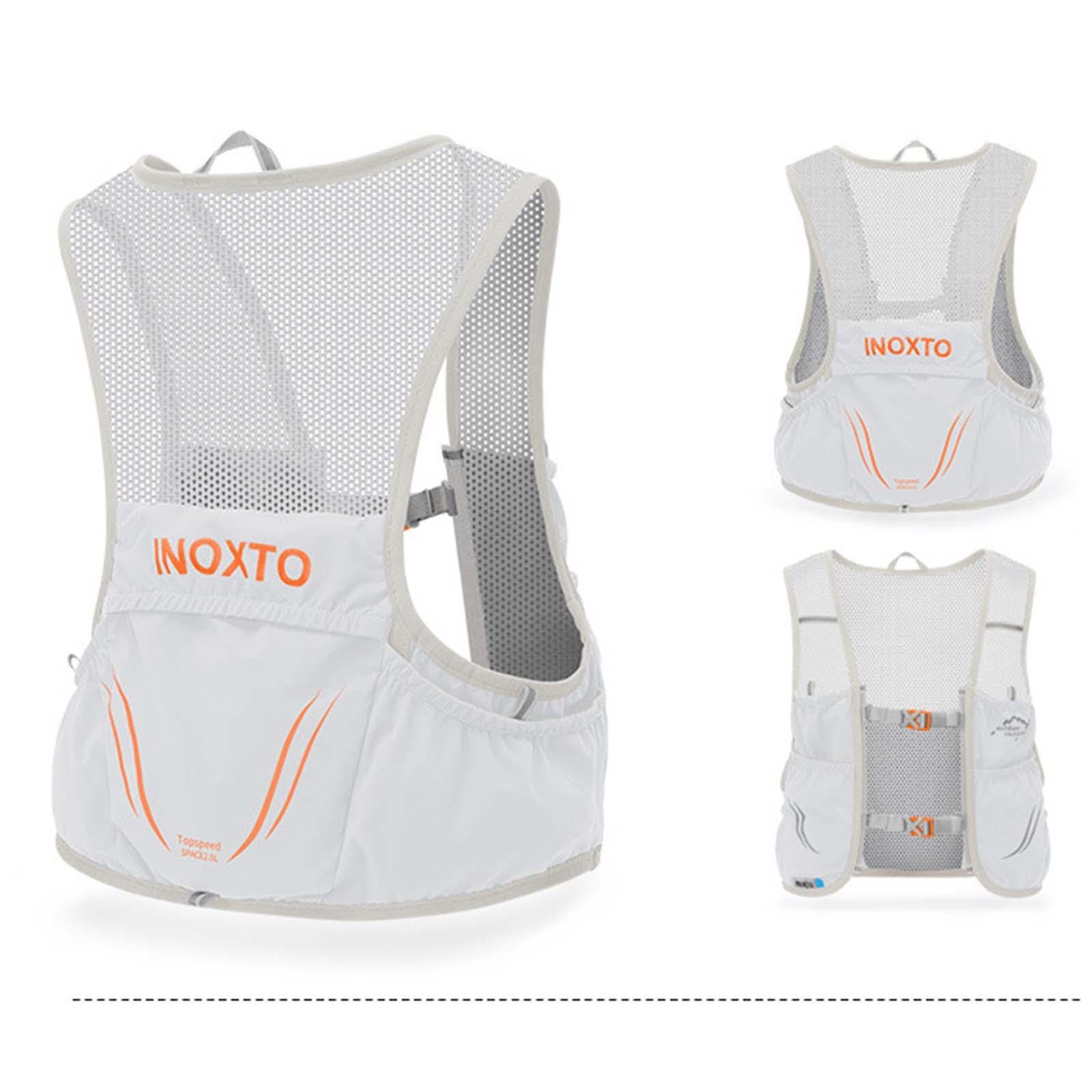 Gilet da Corsa, Gilet di Idratazione con Due Sacche, Zaino da Trail Running, Zaino da Ciclismo, Strisce Riflettenti, Spallacci Regolabili per Corsa E