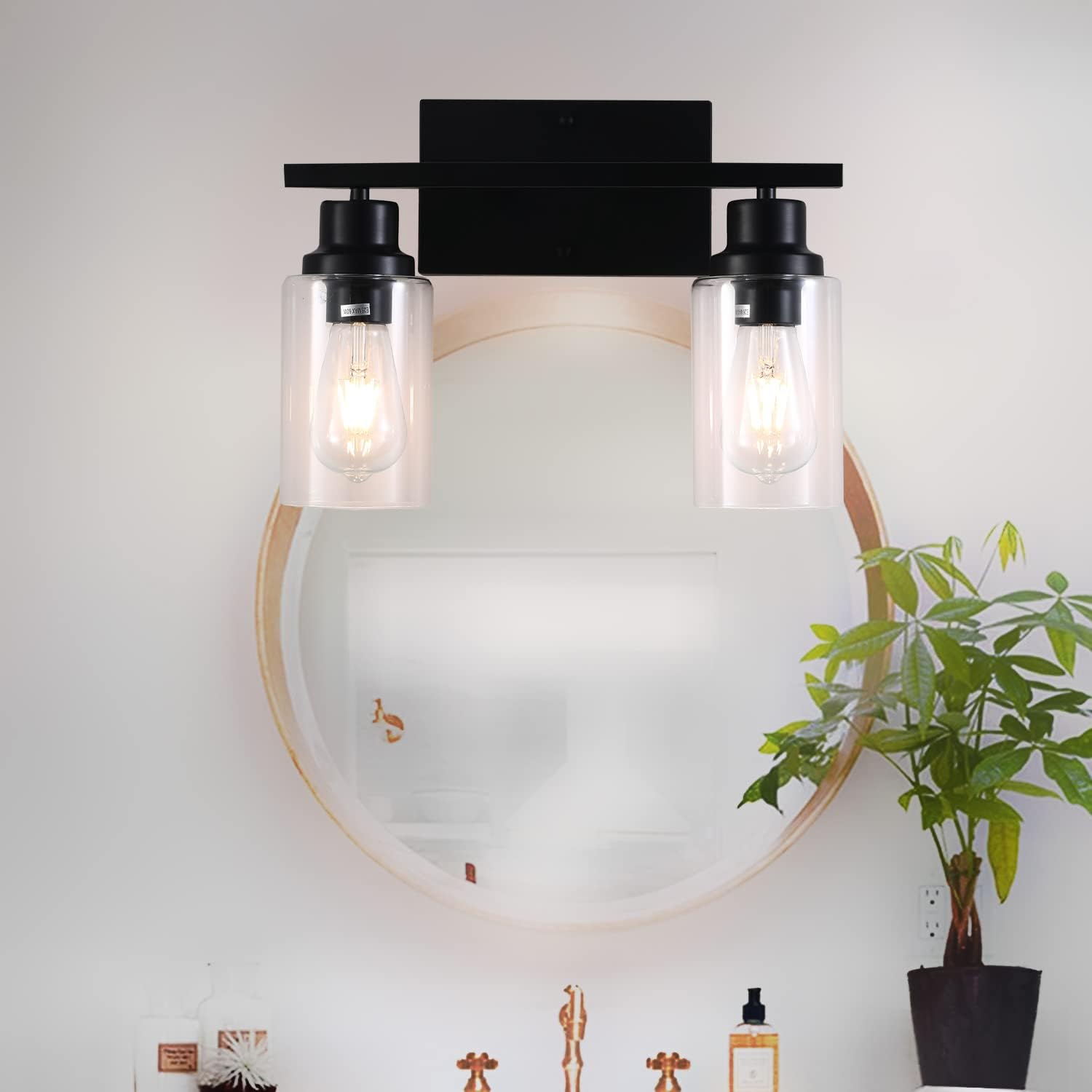 Black Friday Sale 2022 SHGYOBO 3-Light Vintage Black Bathroom Wall Sconces,with Clear Glass Shade and Metal Base ,Modern Industrial Wall Lights,Suitable for Hallway,Bedroom,Foyer,Entryway,Farmhouse 🛒 Crazy Deals SHGYOBO 3-Light Vintage Black Bathroom Wall Sconces,with Clear Glass Shade and Metal Base ,Modern Industrial Wall Lights,Suitable for Hallway,Bedroom,Foyer,Entryway,Farmhouse