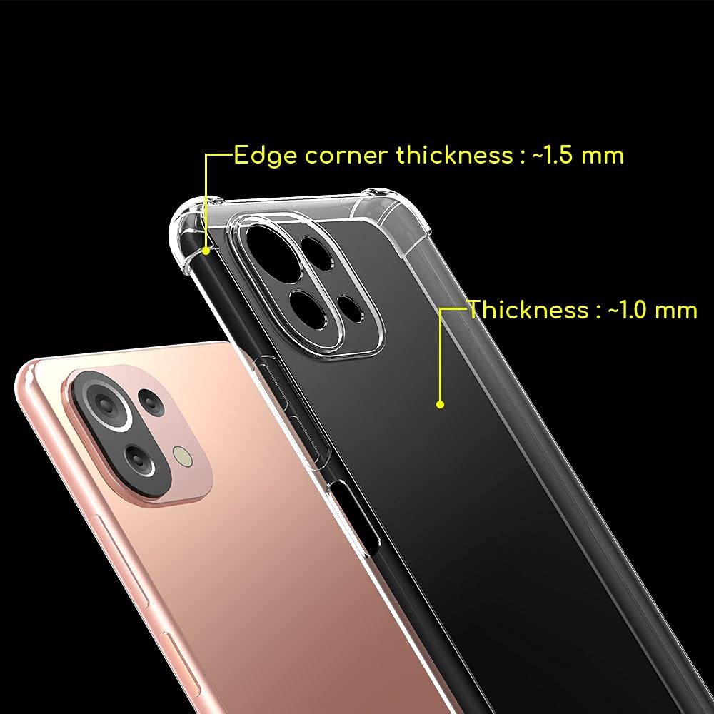 ebestStar - Cover per Xiaomi Poco F3 F3 5G, Mi 11i, Custodia Silicone Trasparente, Protezione TPU Antiurto, Bordi Rinforzati, Trasparente