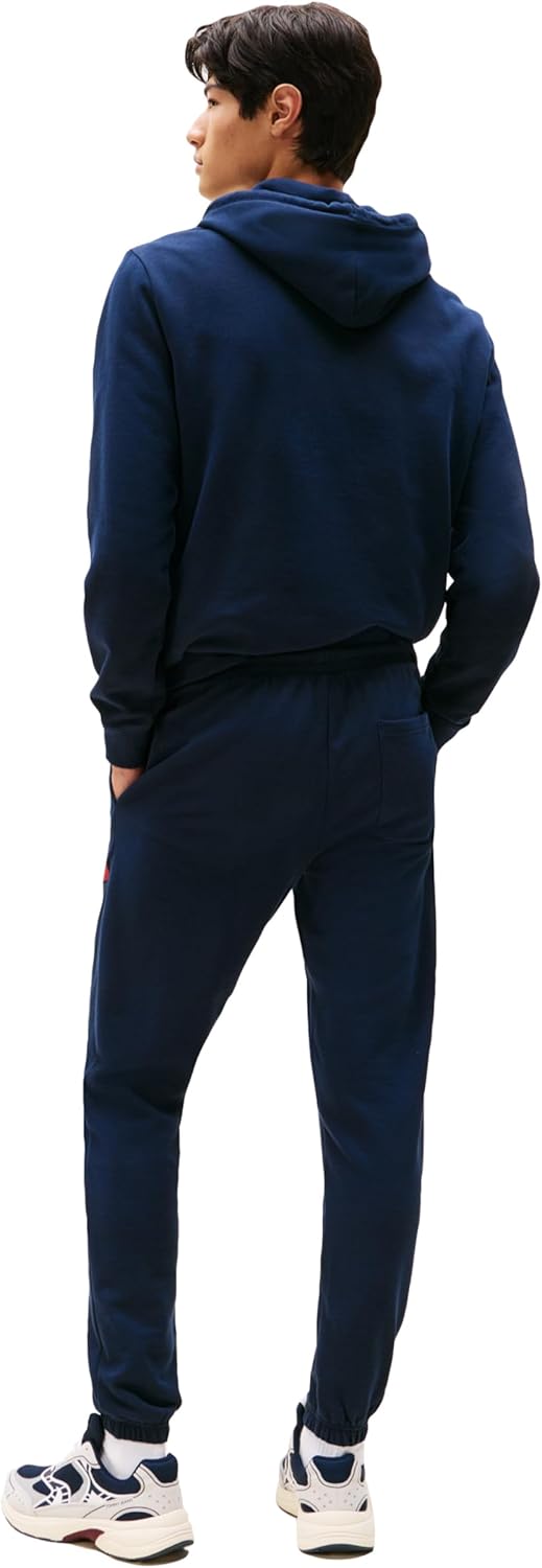 Tommy Jeans Mens Casual Cotton Jogger Sweatpants with Printed Flag Logo - Image 4