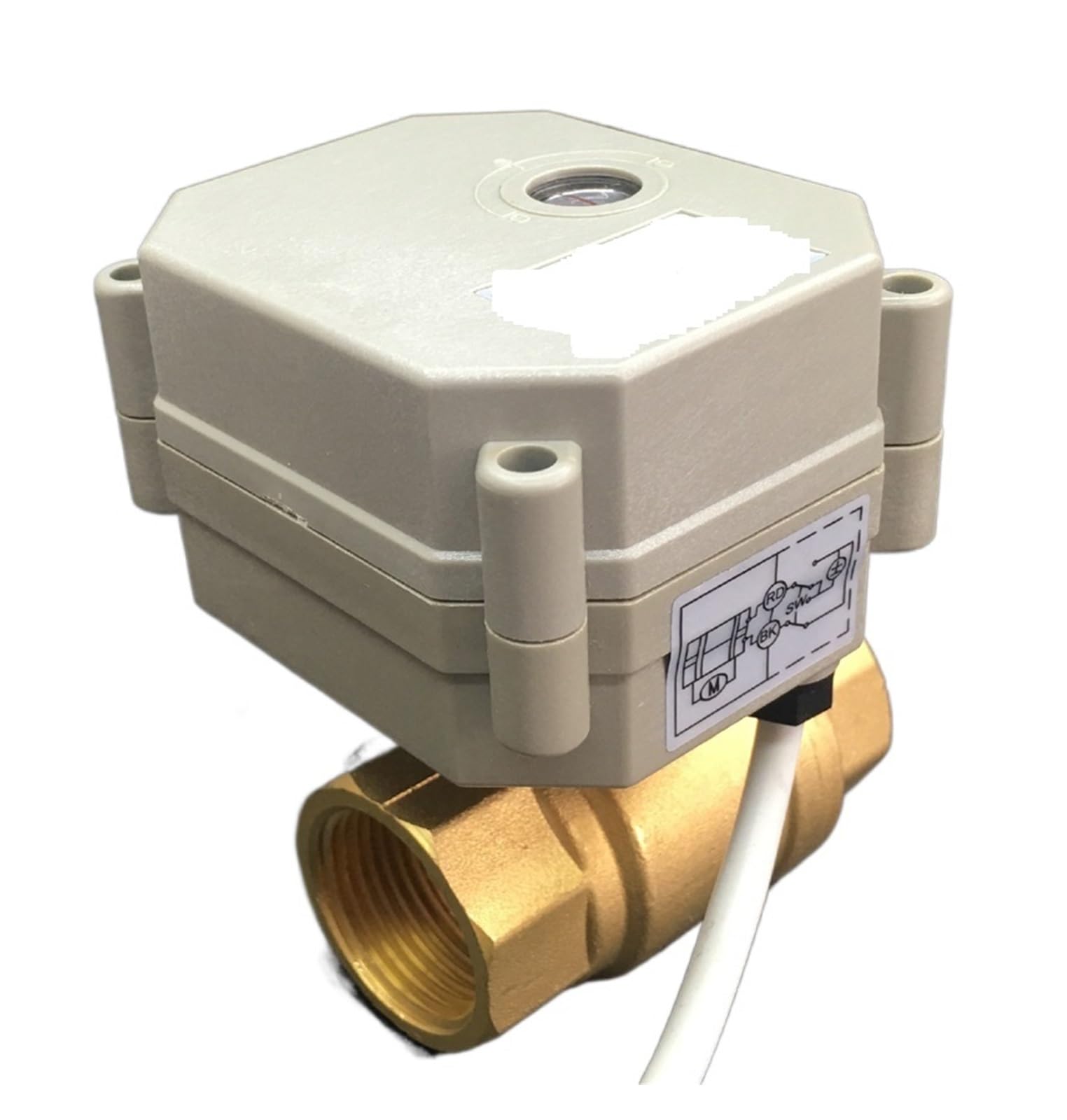 Válvula Eléctrica De Latón De Puerto Completo, Válvula Operada Por Motor De Apertura/cierre Normal De 3/4 Pulgadas, Válvula Motorizada Eléctrica DN20 Piezas de válvulas de apertura y cierre de aire, g