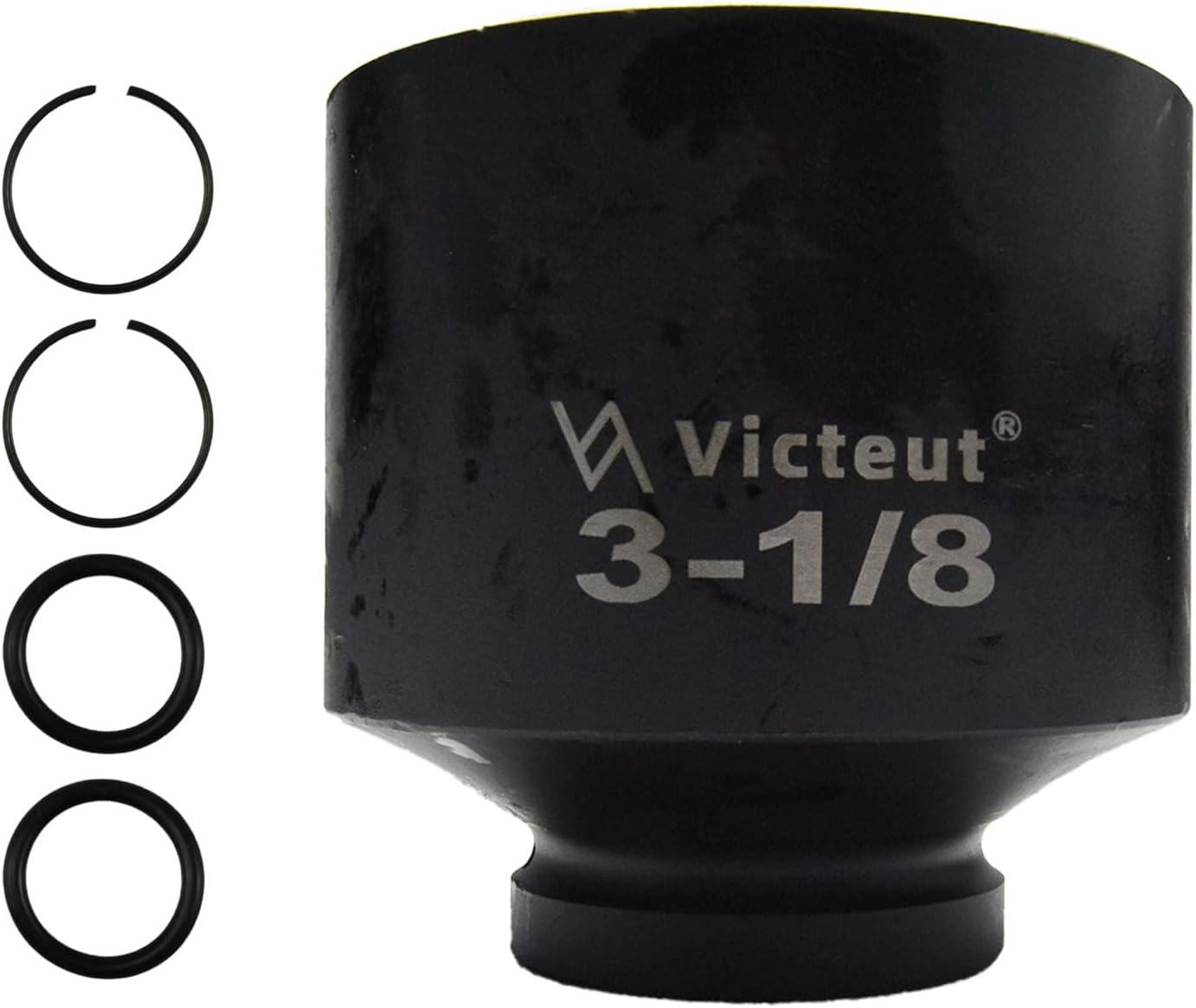 1" Drive 2-15/16" Impact Socket, 6-Point, Heat Treated Cr-V Alloy Steel, One-Piece Forged, Surface Phosphating and Blackening Treatment, Anti-rust, Radius Corner Design, No Harm to Nut Corners