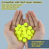Vista 8 de Pistola Blaster con gafas protectoras con pistón de resorte y 100 rondas para hasta 110 FPS compatible con dardos Nerf Hyper Rounds, fácil