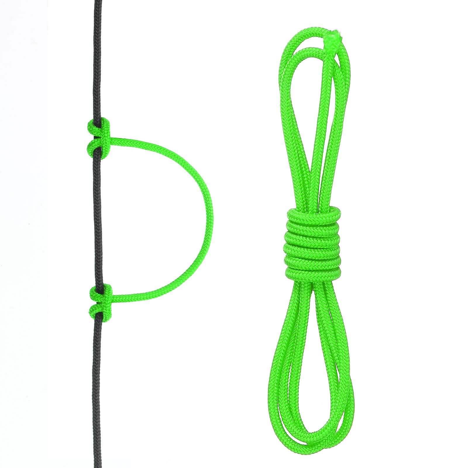PATIKIL Archery D Loop Rope 2 FT, Bow D Loop String Release Material Nock Wire Nocking Loop Buckle Ring for Compound Bowstring, Green