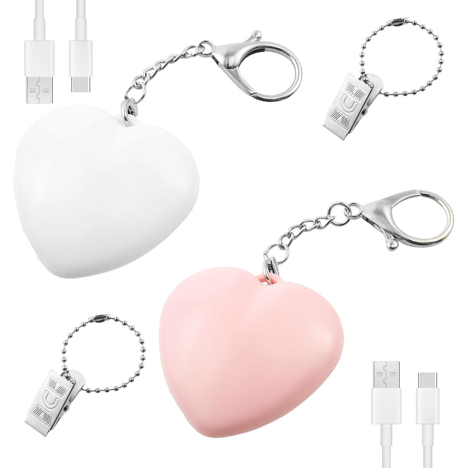 2 Pcs Purse Glow Heart Light - Automatic Sensor Purses Lamp Portable Touch Activated Handbag Night Light Heart — view 9