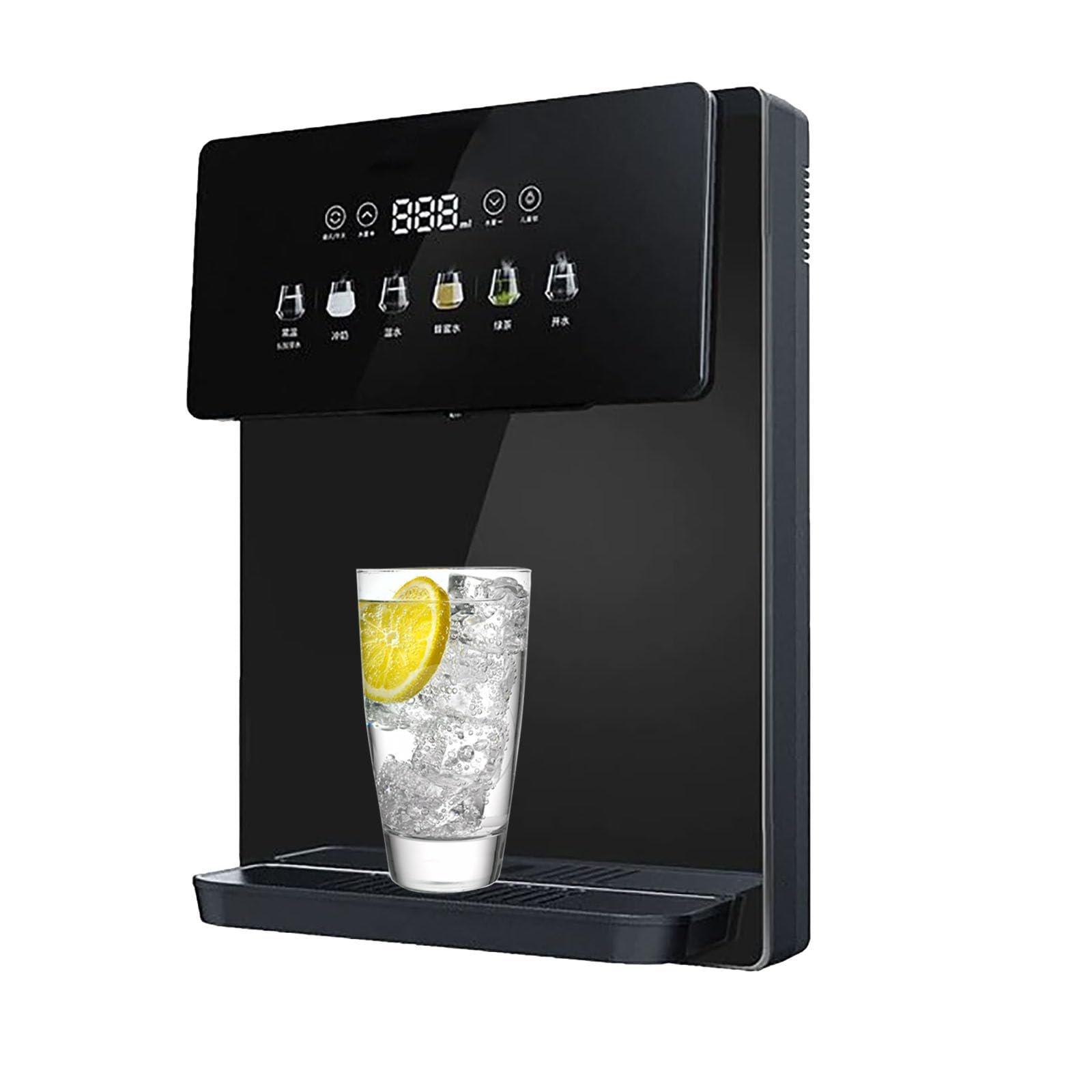 2200-W-Wasserspender Mit Sofortheizung, Kindersicherung, 6 Temperatureinstellungen + 4 Wassermengenoptionen, Für Haushalte, Büros, Einkaufszentren (31 X 8 X 42 cm),Black