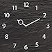 Produktbild Wanduhr aus Glas, Black Slate, Schieferoptik schwarz, 30x30 cm von Eurographics