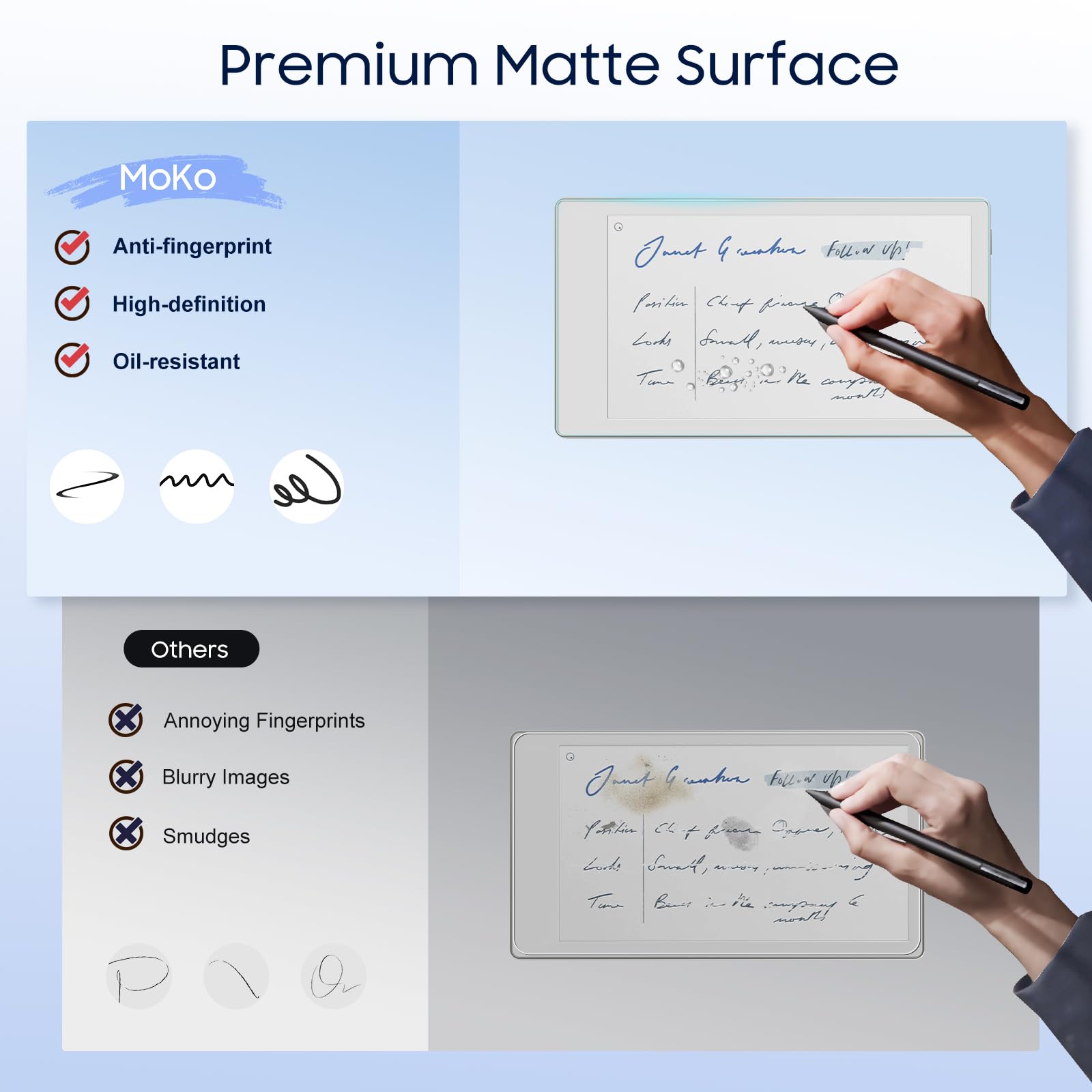 MoKo Lot de 3 Protecteurs d’Écran Effet Papier pour Remarkable Paper Pro Move 7,3" 2025, Mat Antireflet et Anti-Rayures, Écriture et Dessin Comme sur Papier, Compatible avec S-Pen