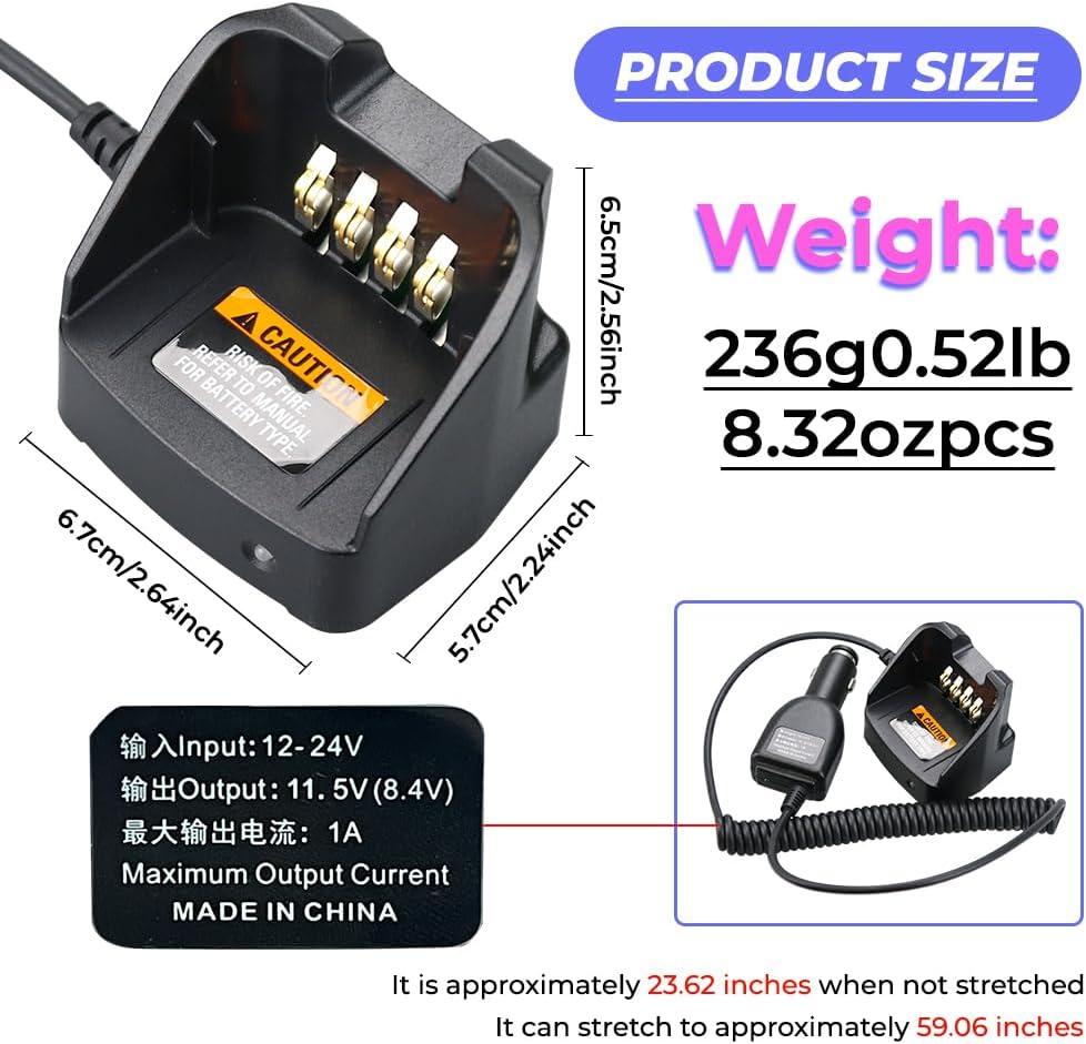 PMLN5228 PMLN5398 Vehicle Travel Car Charger for CP185 CP100D CP476 CP477 CP1300 CP1600 CP1660 EP350 P140 P145 P160 Radio PMNN4476A PMNN4081AR PMNN4080 Battery Car Charger Case