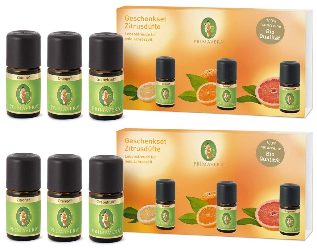Primavera Geschenkset Zitrusdüfte - Grapefruit Zitrone Orange … (2 Sets)