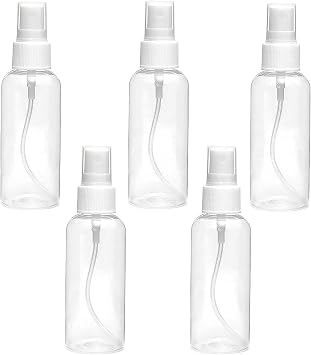 Lakeer 100 ml Plastik Bo  Sprey  i esi Doldurulabilir  nce Sis Parf m Atomizer Dezenfektan Seyahat G zellik Makyaj i in 5li Paket