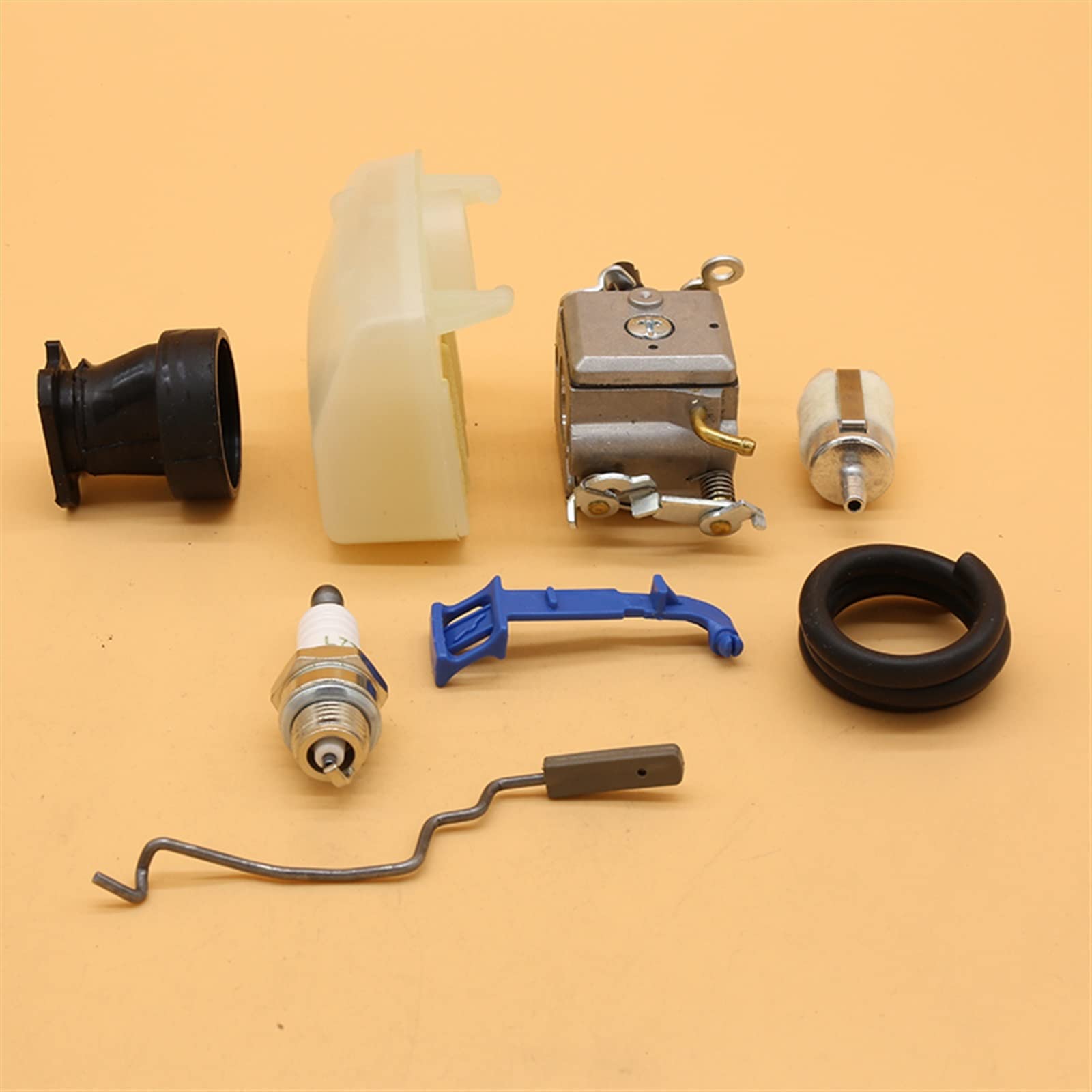 IWBR Filtro de Aire for carburador, Varilla de Acelerador de admisión, Manguera de Combustible Apta for Husqvarna 340 345 346XP 350, Piezas de Motor de Motosierra de jardín (Size : HUS345 42MM)