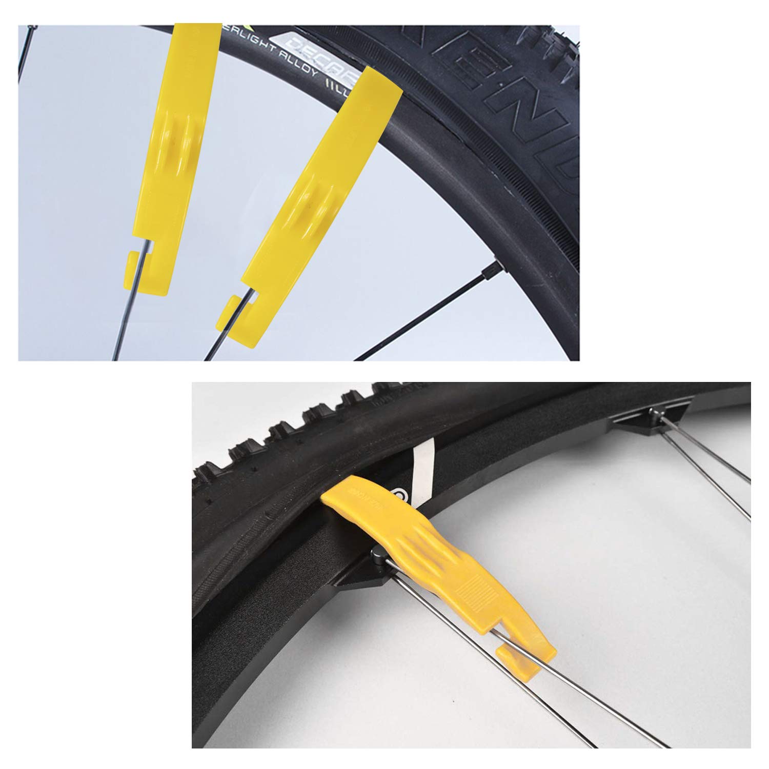 3 pezzi leve per pneumatici in acciaio al carbonio riparazione pneumatici per biciclette Set di strumenti per il cambio MTB strumenti per la riparazione di bici da strada parti per ciclismo accessori