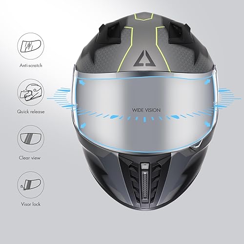 Miniatura 2 de Triangle Casco de doble visera para motocicleta y bicicleta, aprobado por DOT