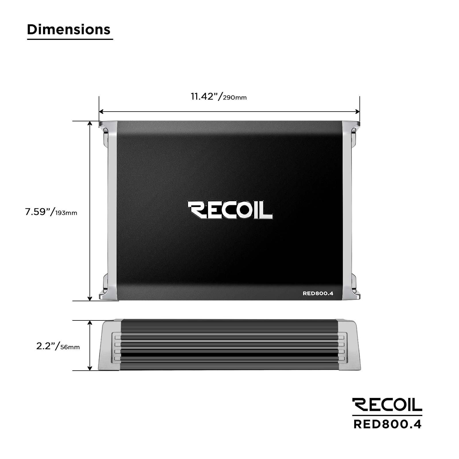Amazon.com: Recoil RED800.4 Class D 4-Channel Car Amplifier Max
