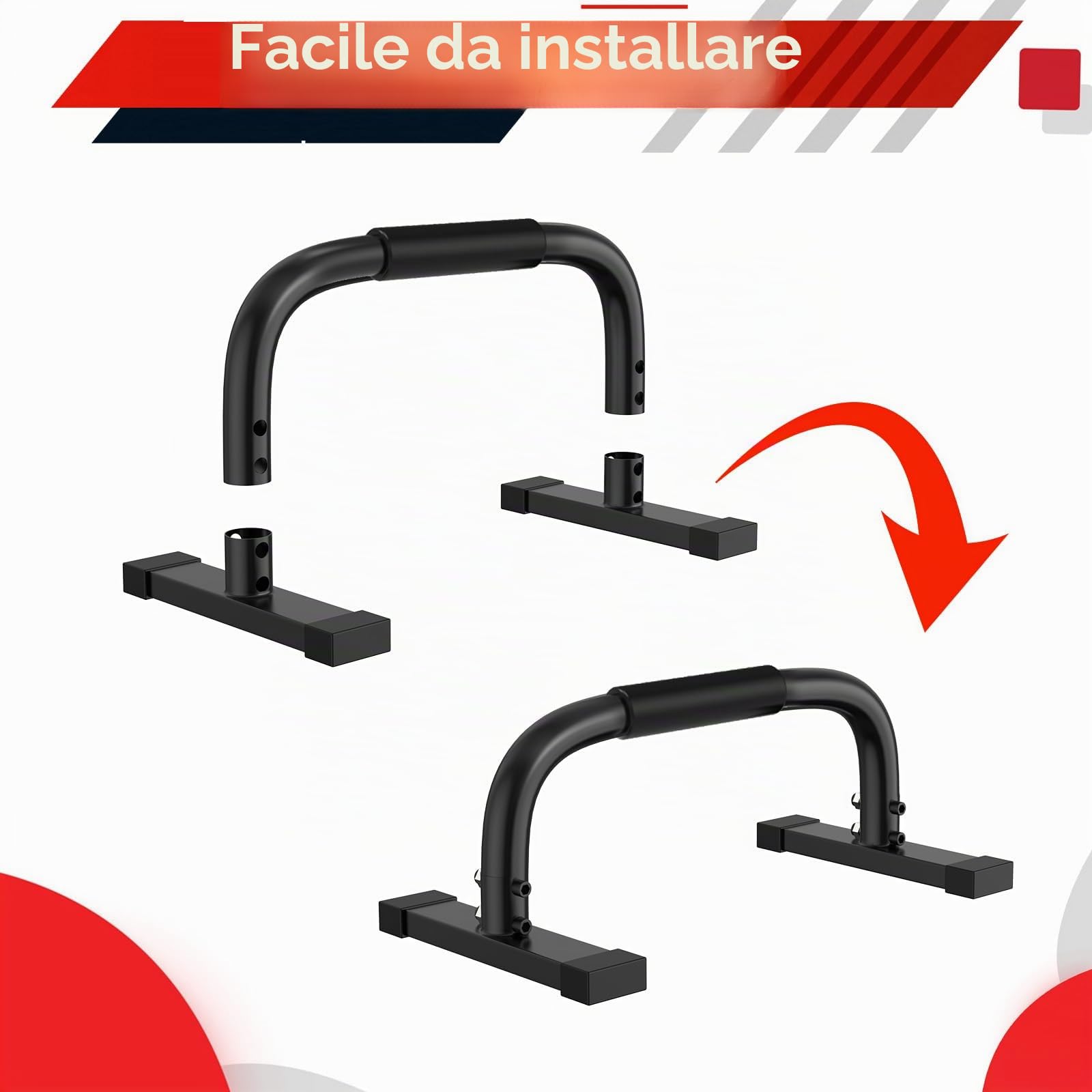 Parallele Calisthenics, Parallettes Bars Dip Calisthenics, 25,9cm di altezza 300kg Barretta Parallela, Attrezzature Calisteniche per interni ed esterni, adatta per attività Domestiche e flessioni
