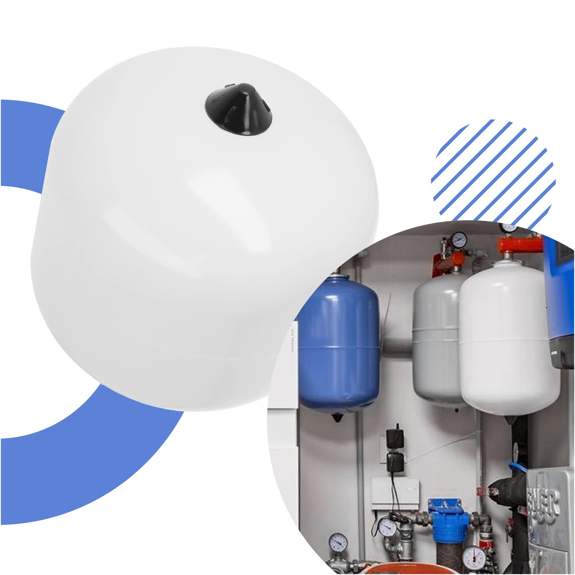 Depósito De Expansión De Agua Potable, Sistema Cerrado, Membrana De Caucho De Acero Fuerte, 12 Litros, Presión De Trabajo, Recipiente Sanitario