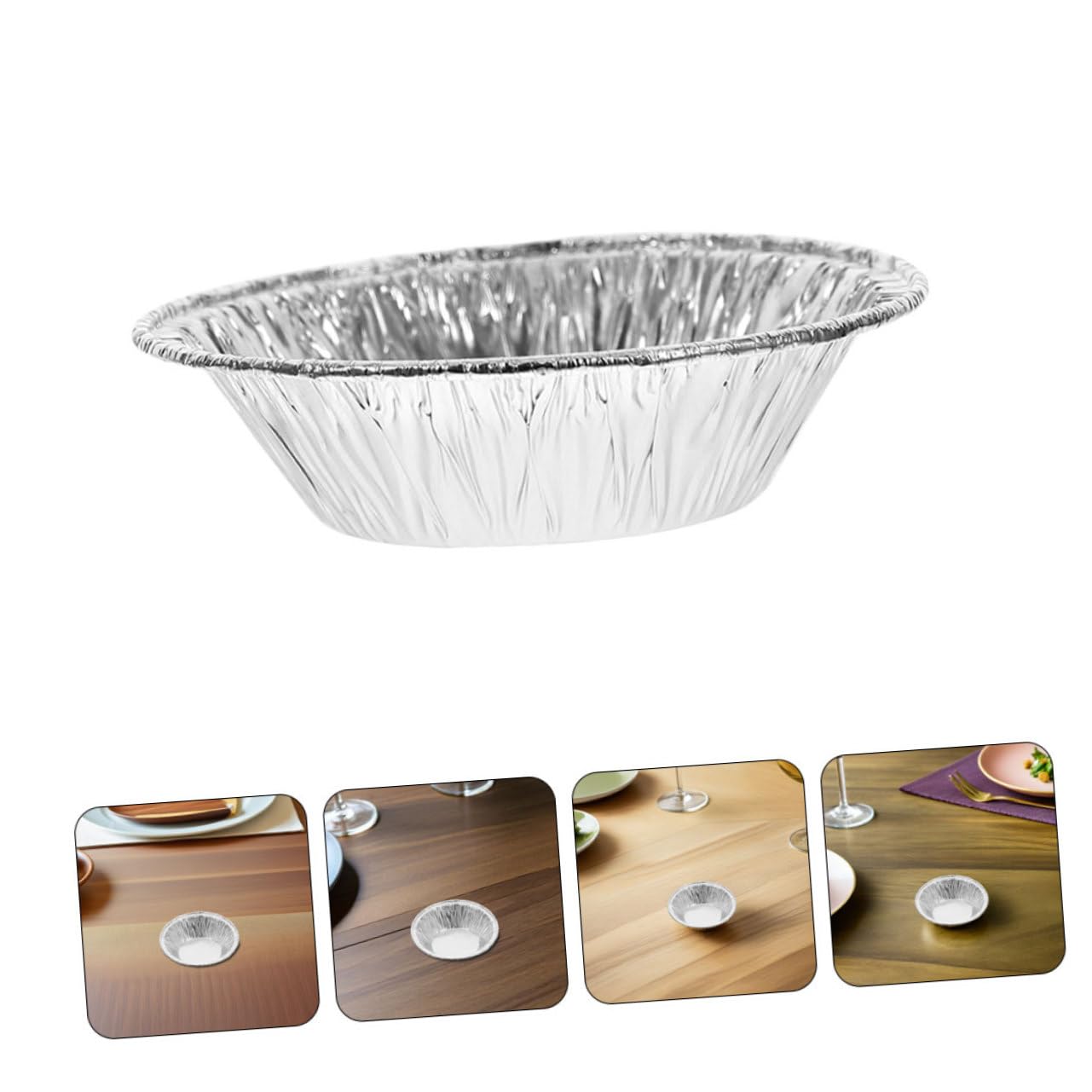 Cabilock 600 Piezas Moldes Redondos Desechables Aluminio para Tartas Bandejas Antiadherentes para Horno Aptos para Postres Caseros Magdalenas Cupcakes y Tartas