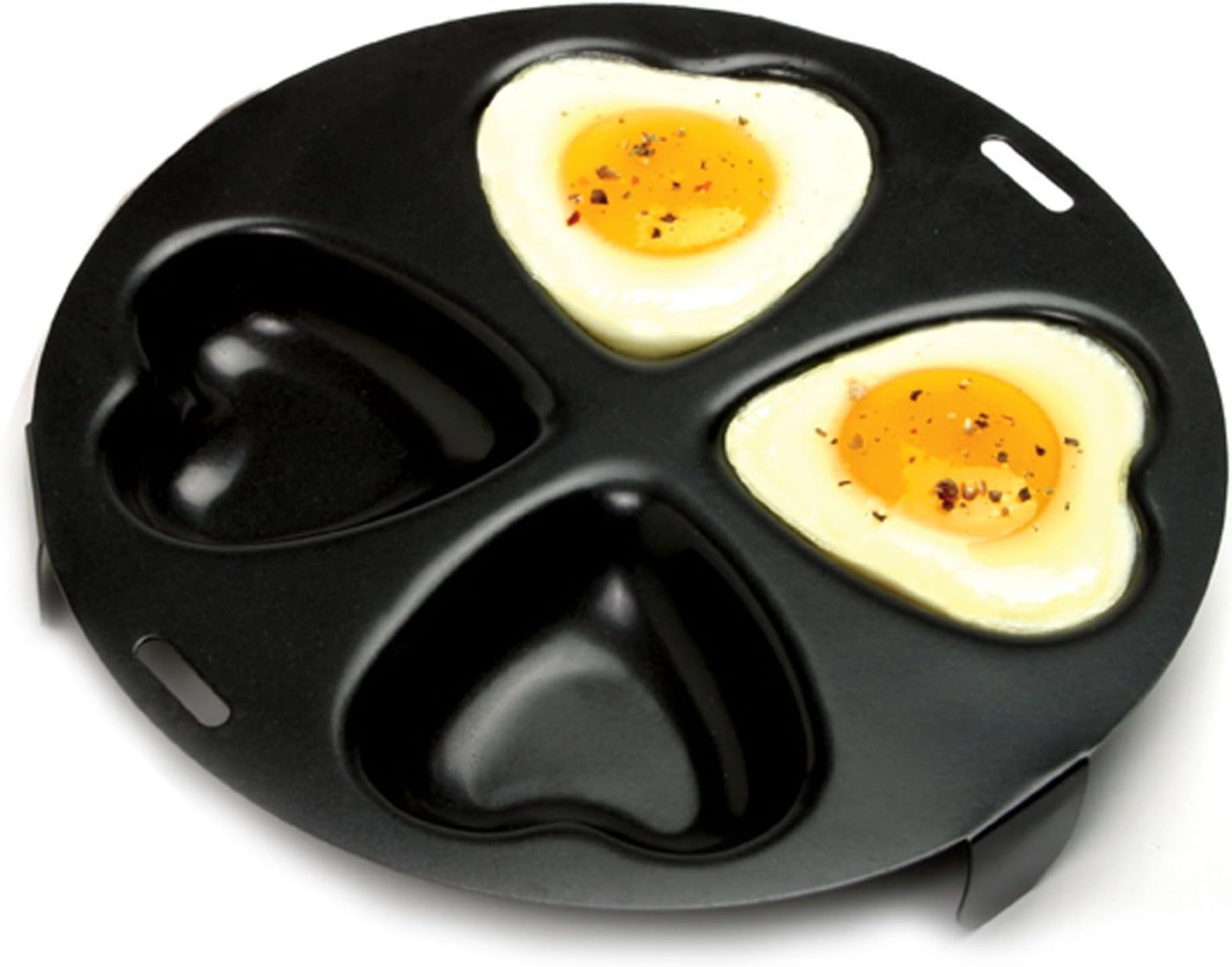 Nonstick Heart Shape 4 Egg Poacher NEW
