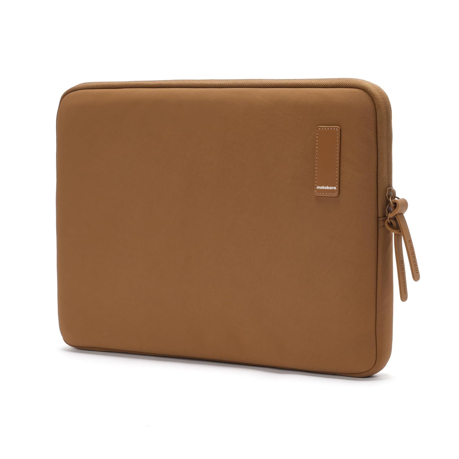 MOKOBARA Aisle Laptop Sleeve | Medium | Aerology Nylon | Compatible with 15.6″ Laptops/MacBook | Lightweight Sleeve with Soft Microsuede Lining & Premium Zip Closure | Bear Hug (Brown)