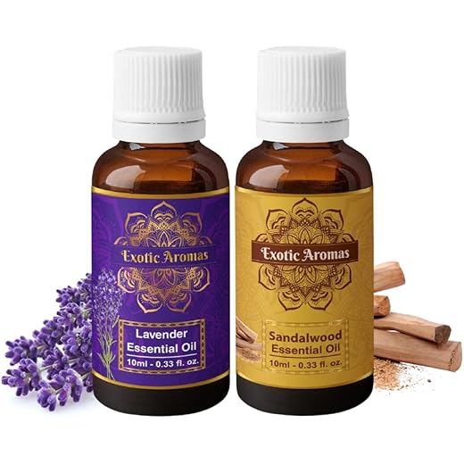 Exotic Aromas Lavender + Sandalwood Essential Oils Pack of 2