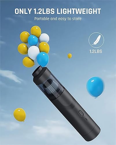 Miniatura 4 de Slim V8 Mate - Aspiradora inalámbrica para automóvil, alta potencia, 13000 Pa30 AW, 2 modos de succión, ligera, portátil a 1.2 libras, carga USB,