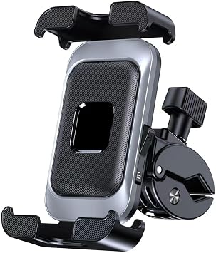 Bicycle Smartphone Holder with Dual Lock, Easy to Put On and Take Off, Anti-Vibration Cushion, 360 Degree Rotation, Fall Prevention, Mobile Holder, Road Bikes, Bicycle Smartphone Holder, Mobile Stand, Mobile Holder, Compatible with iPhone 16 16 Plus, 16 Pro, iPhone 15 / 14 / 13 / 12 / 11 Pro Plus, Pro Max, Android 4.7 - 6.8 inches