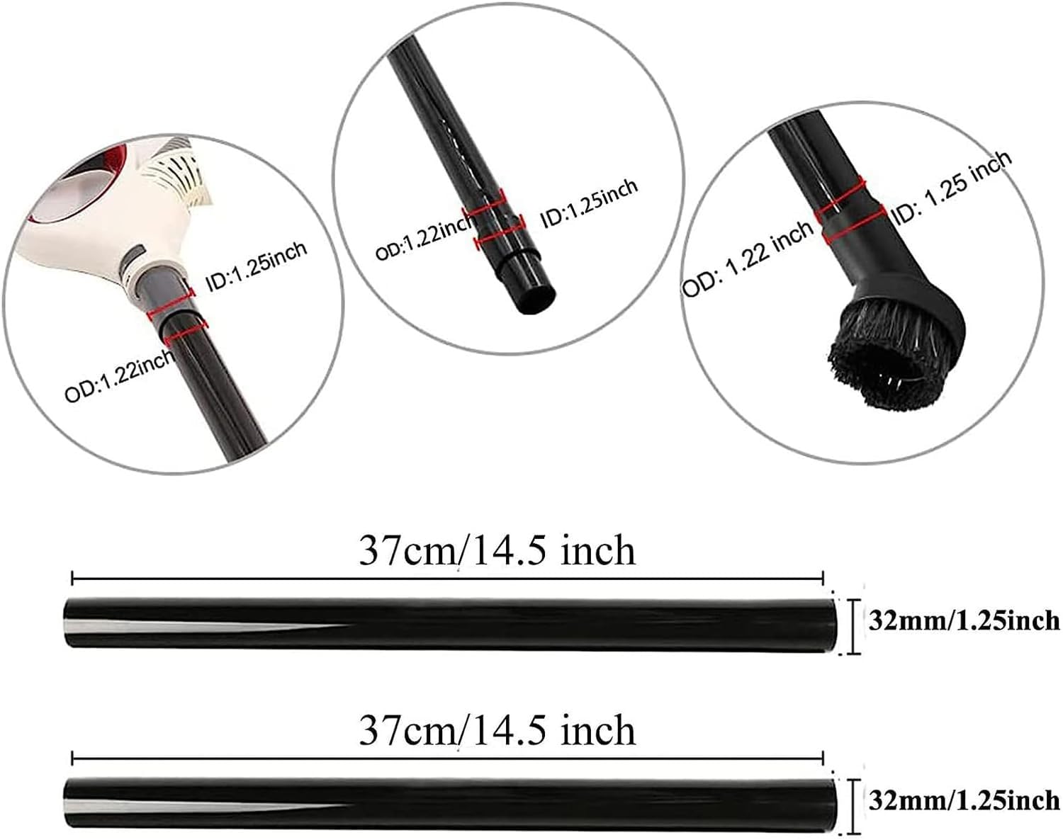 14 accesorios universales para aspiradora para accesorios de aspiradora de tienda, adaptador de manguera de 1 1/4 a 2 1/2 pulgadas, kit de limpieza de vacío de 1 a 1 7/8 pulgadas, accesorios