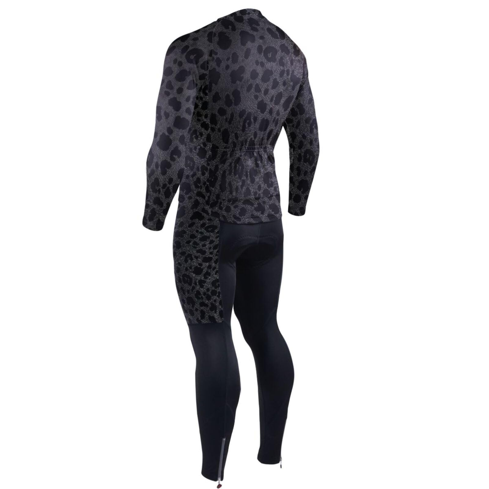 Langarm-Radtrikot mit Taschen, atmungsaktiv, für Herren, 3D-gepolstert