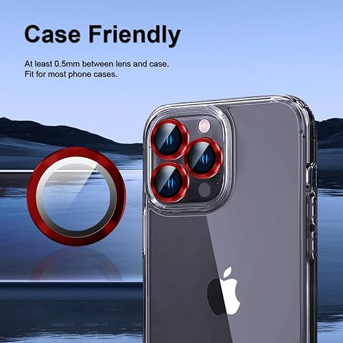 Miniatura 5 de Protector de lente de cámara para iPhone 15 Pro MaxiPhone 15 Pro, protector de pantalla de vidrio templado, aleación de aluminio, accesorios de