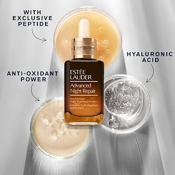 Estee Lauder Advanced Night Repair Powerful Nighttime Renewal Set | Serum + Eye Gel-Creme Duo with Hyaluronic Acid & Peptides | Hydrating & Anti-Aging