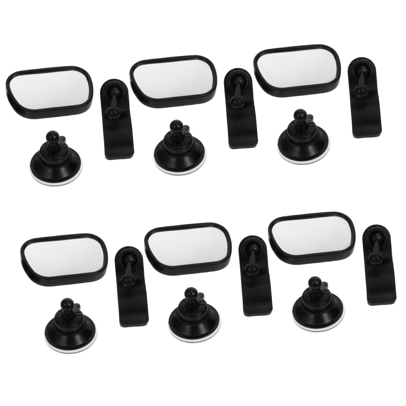 Yardwe 6 Ensembles Rétroviseur Voiture Incassable pour Siège Arrière Miroir Garçon Fille Sécurisé avec Fixation Clip Observation Garçon Fille et Durable Installation Facile