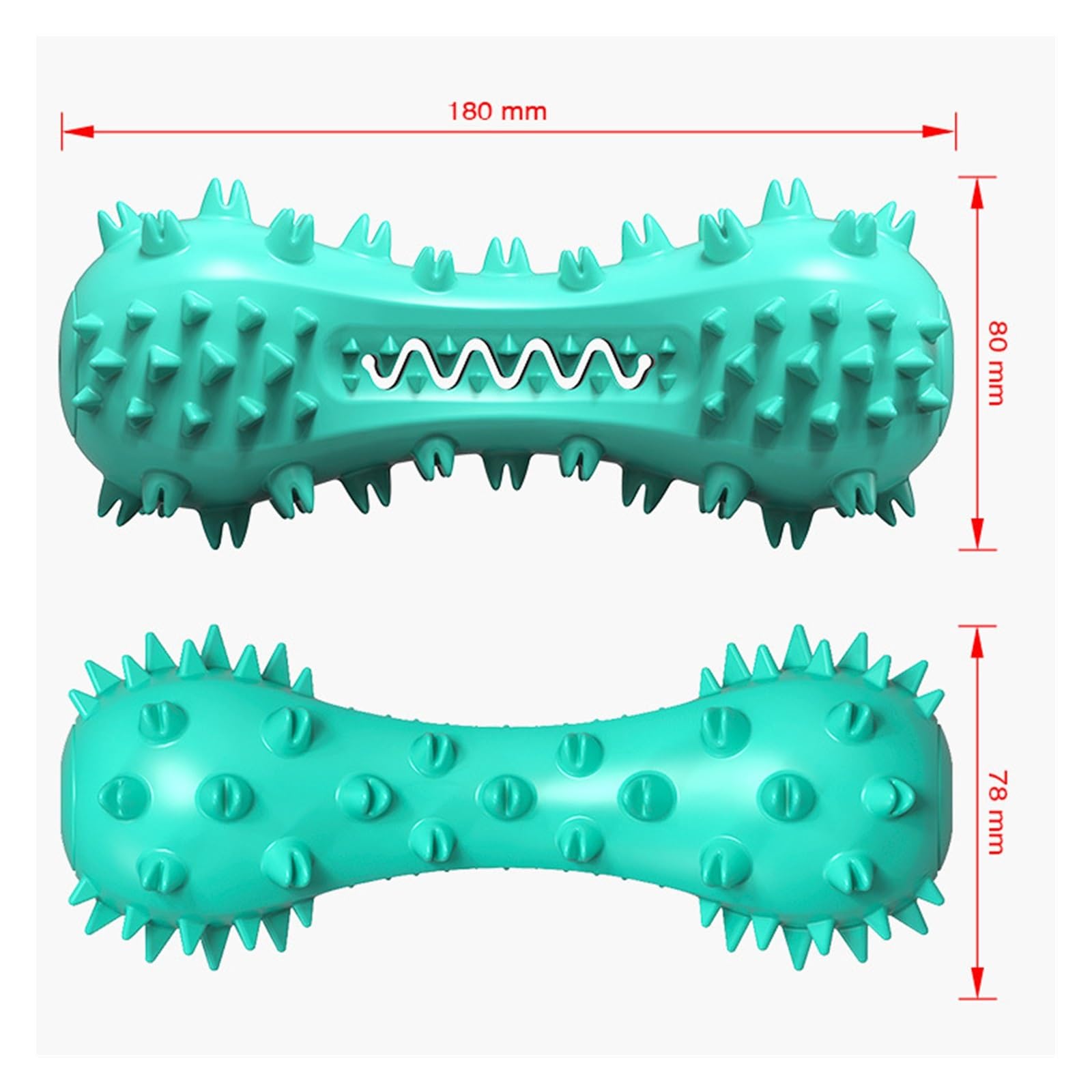 Jouet à mâcher durable pour chien agressif Jouet flottant avec couineur pour nettoyage des dents Convient aux chiens de petite, moyenne et grande taille