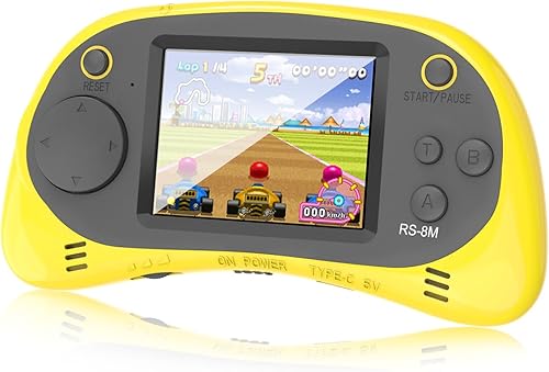 Miniatura 10 de EASEGMER Reproductor de juegos de mano para niños, 220 juegos integrados, pantalla IPS de 2.5 pulgadas, recargable y de larga duración, juguetes de