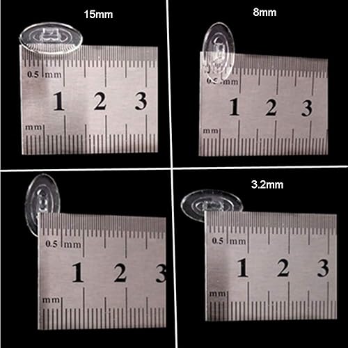 Miniatura 2 de 6 pares de almohadillas ovaladas para la nariz de 0.59 pulgadas, 6 pares de almohadillas ovaladas de silicona suave para la nariz, almohadillas