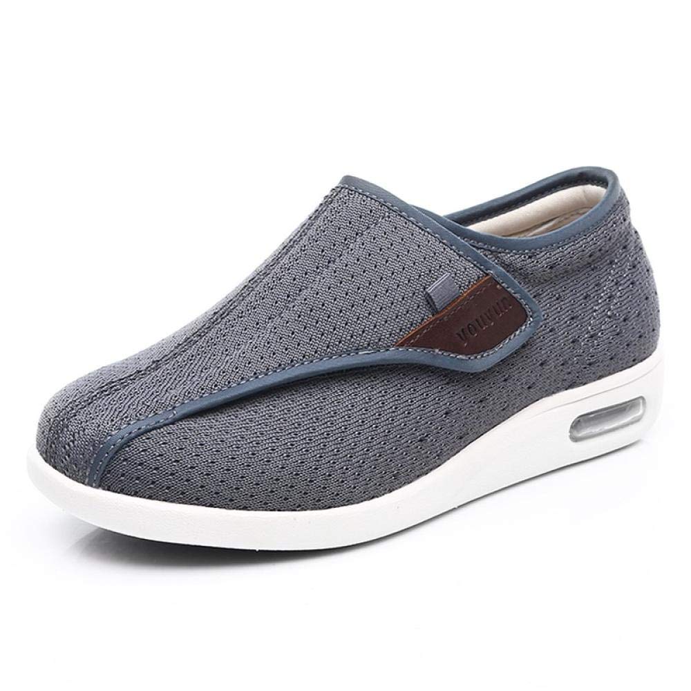 Nwarmsouth Wide Fitting Slippers,Adjustable breathable shoes, thumb valgus foot swelling shoes-UK6.5_ gray,Slippers for Swollen Feet Edema