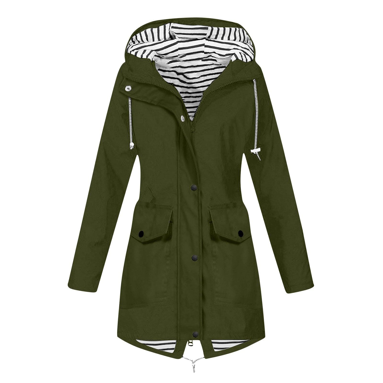 Giacca A Da Donna, Trench Righe, Tuta Alpinismo E Outdoor Tre In Escursione Invernale Vento Donna Leggera Corsa Antipioggia Trekking Giubbino Antivento Trasparente Rain Jacket Canadese