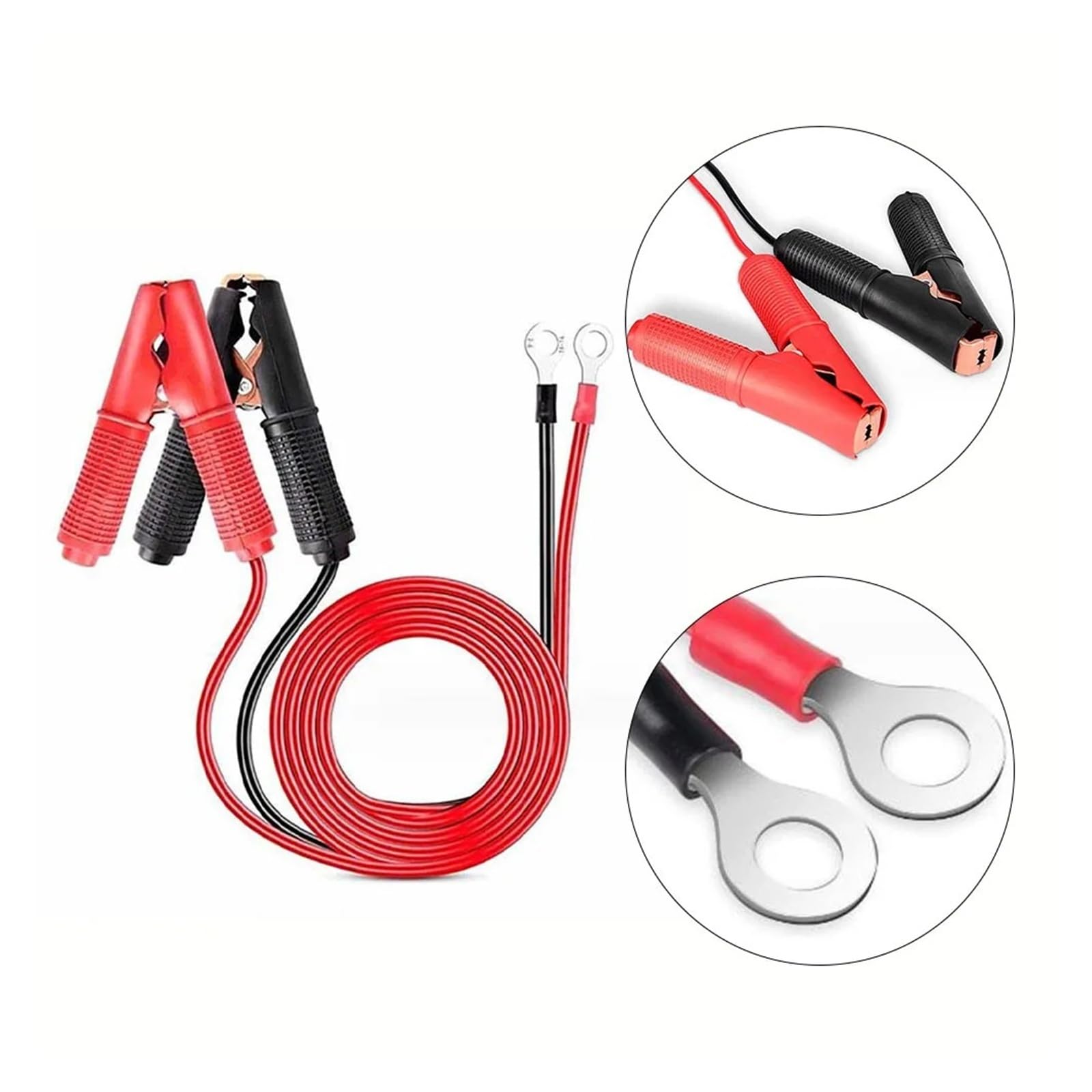 Zacisk bezpiecznikowy 30 A, 12 V, 24 V, adapter szybkiego zwalniania, przedłużacz, wytrzymały miedziany zacisk akumulatora do samochodu ciężarowego (1 m)