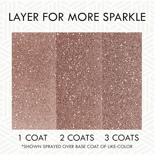 Image of Rust-Oleum 344697 Specialty Glitter Spray Paint, 10.25 Oz, Rose Gold, (Pack of 1)