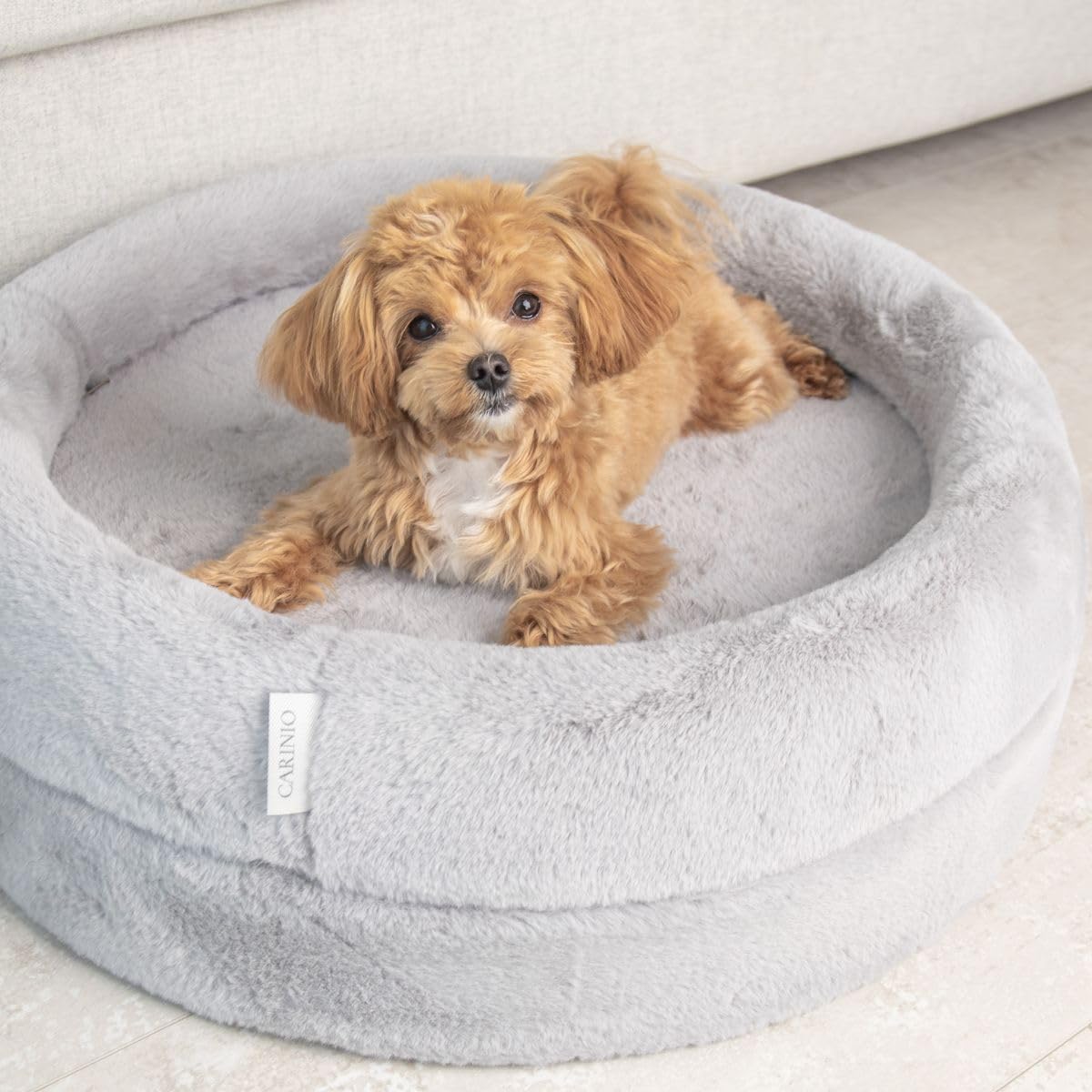 Camilo Nest Cama Redonda para Perros y Gatos, Tipo Nido con Funda Extraíble (M)