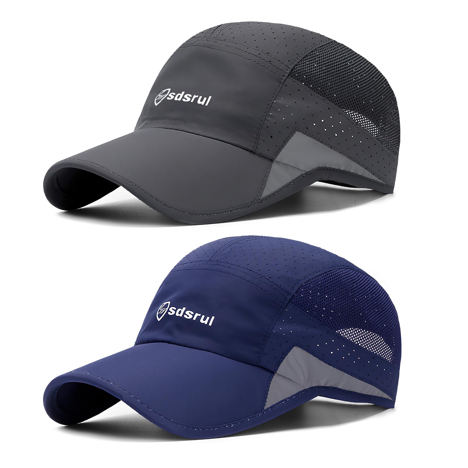 AYPOWMen's Summer Baseball Hat, Pieces Women Cap with Visor Breathable  Mesh Quick Drying Adjustable Running Caps Baseball Cap for Outdoor Camping