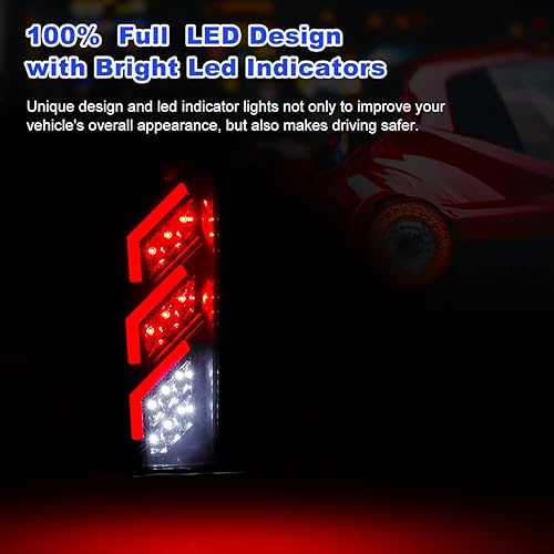 Miniatura 2 de ROXX Conjunto de luces traseras LED completas para Chevy CK 1988-1999 1500 2500 35001992-1999 Chevy SuburbanTahoe, 1988-1999 GMC CK 1500 2500