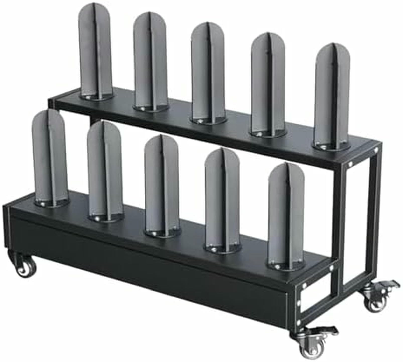 Soporte organizador de acero resistente CNPRAZ con ruedas para telas y vinilos