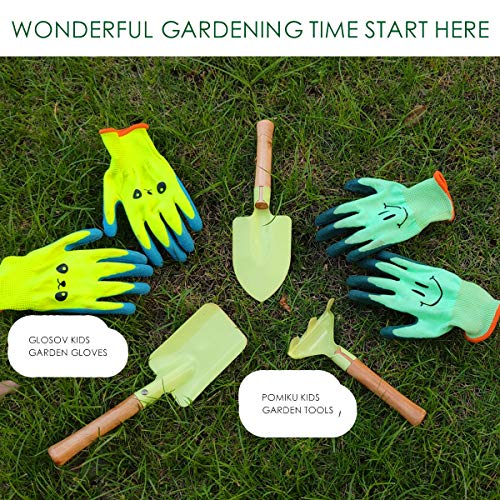 GLOSAV Kids Gardening Gloves for Ages 2-12 Toddlers, Youth, Girls, Boys, Children Garden Gloves for Yard Work (Size 2 for 2, 3, 4 Year Old)