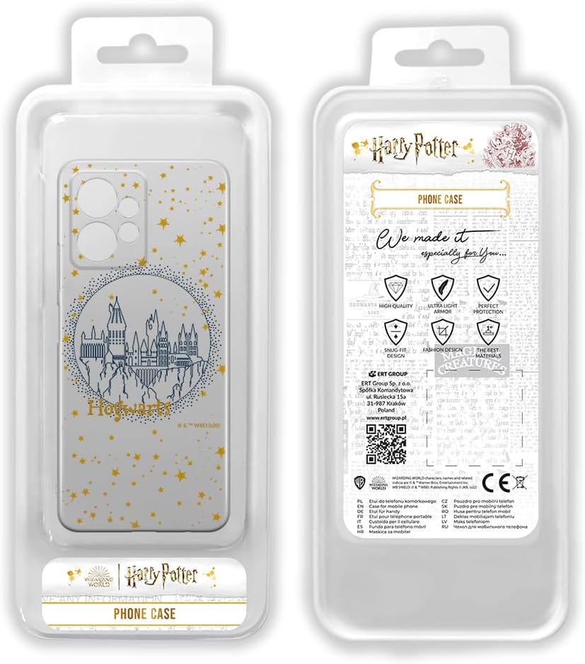 ERT GROUP Mobile Phone Case for Xiaomi Redmi Note 12 4G Original and Officially Licensed Harry Potter Pattern 036 Perfectly Adapted to The Shape of The Mobile Phone, Partially Transparent