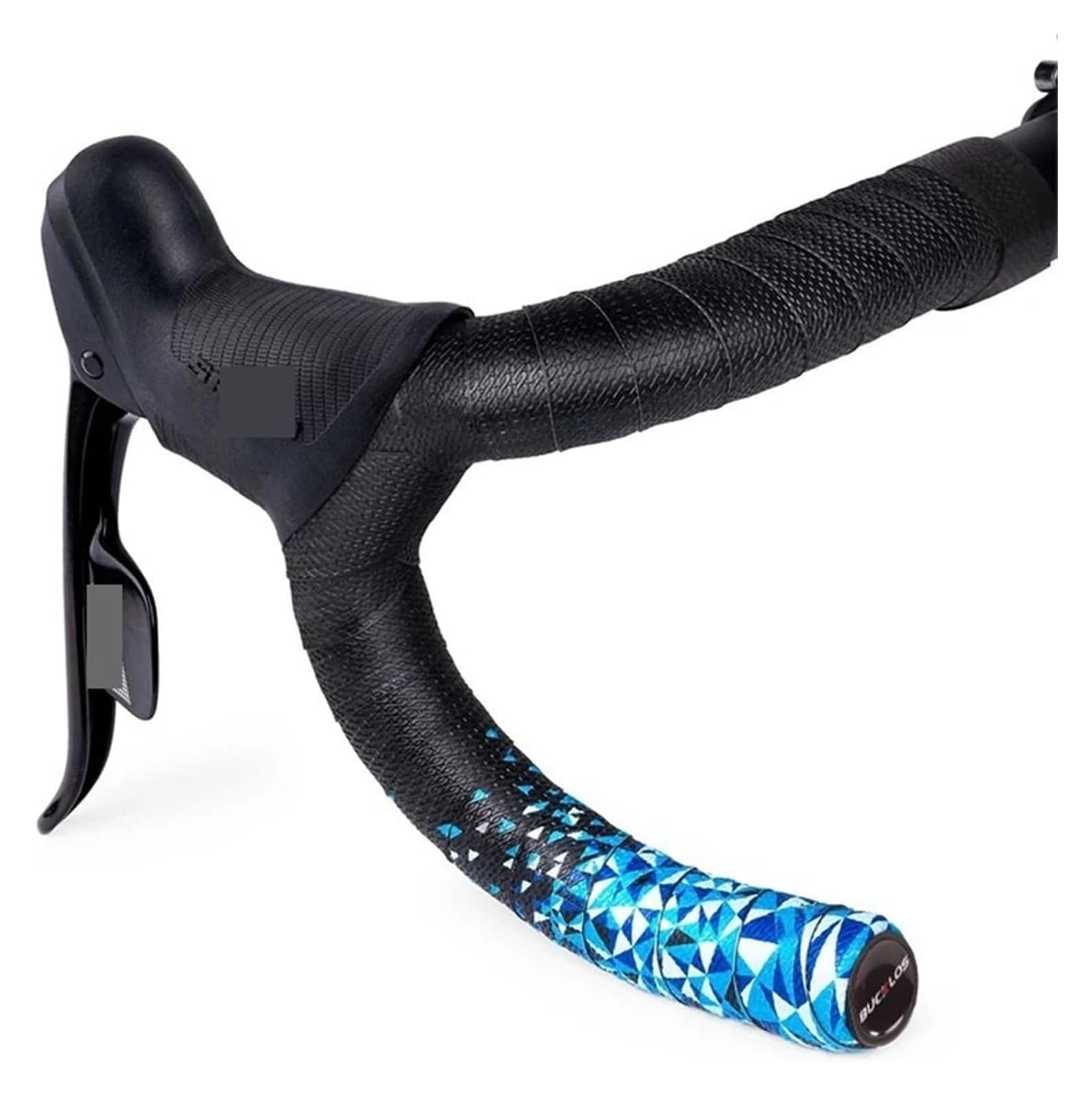 Lenkerband, Fahrrad-Lenkerband, 2,2 m, Rennrad-Lenkerband, ultraleichte Lenkerbänder, Eva + PU, weiches Anti-Vibrations-Wickelband, Lenkerband, Fahrradzubehör(White Blue)
